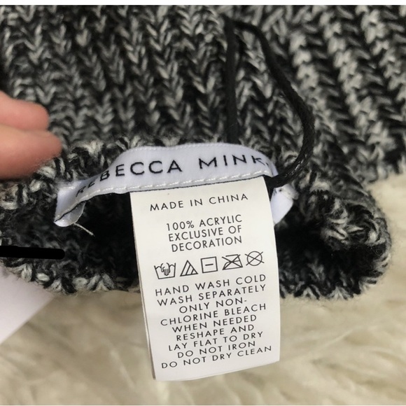 Rebecca Minkoff Gray Marled Pom Pom Beanie & Arm Warmer Glove main image 8